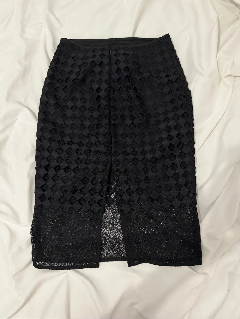 Diane Von Furstenberg Diamond and Twig Lace Skirt